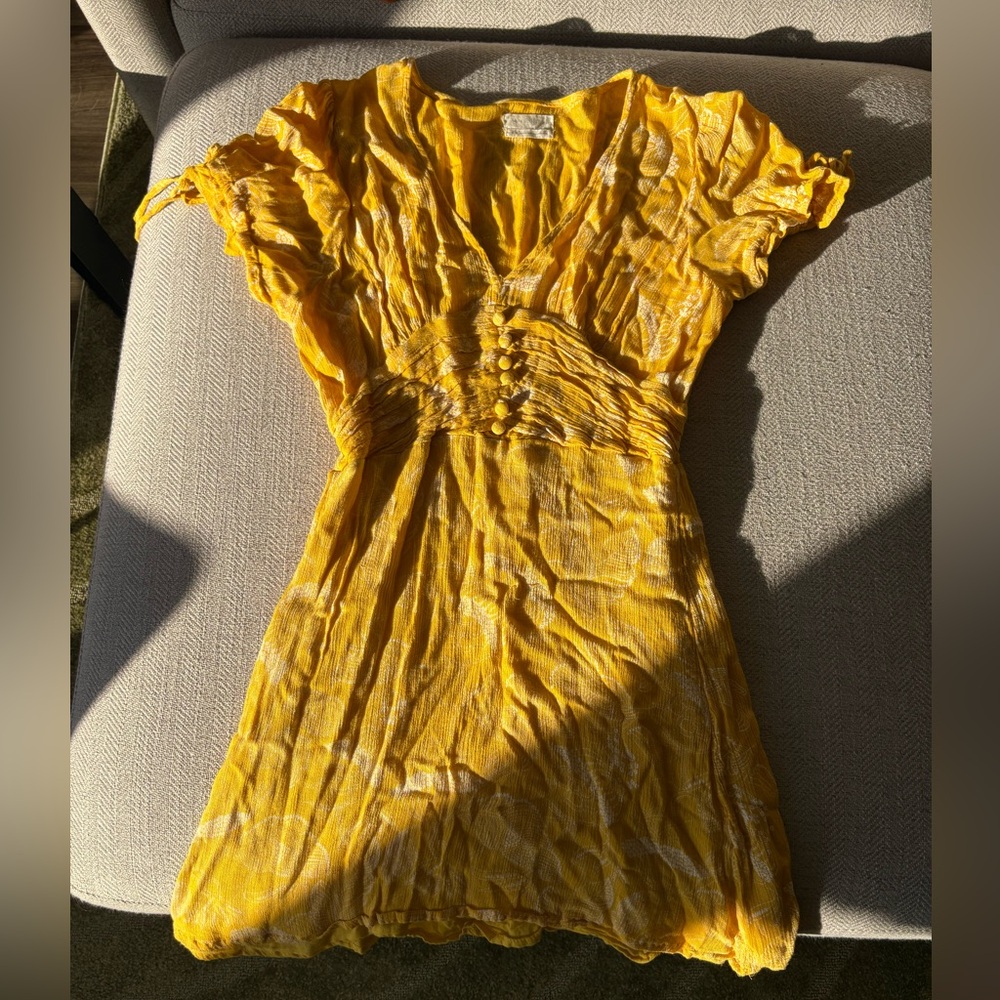 Yellow Ruffled Dress - Picture 3 of 7